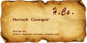 Hornok Csongor névjegykártya